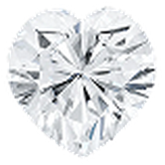 Heart cut lab-grown diamond